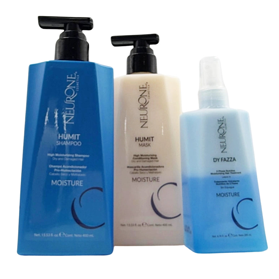Neurone SCF Deep Moisture Ritual kit — hydrating shampoo and mask with leave-in treatment
