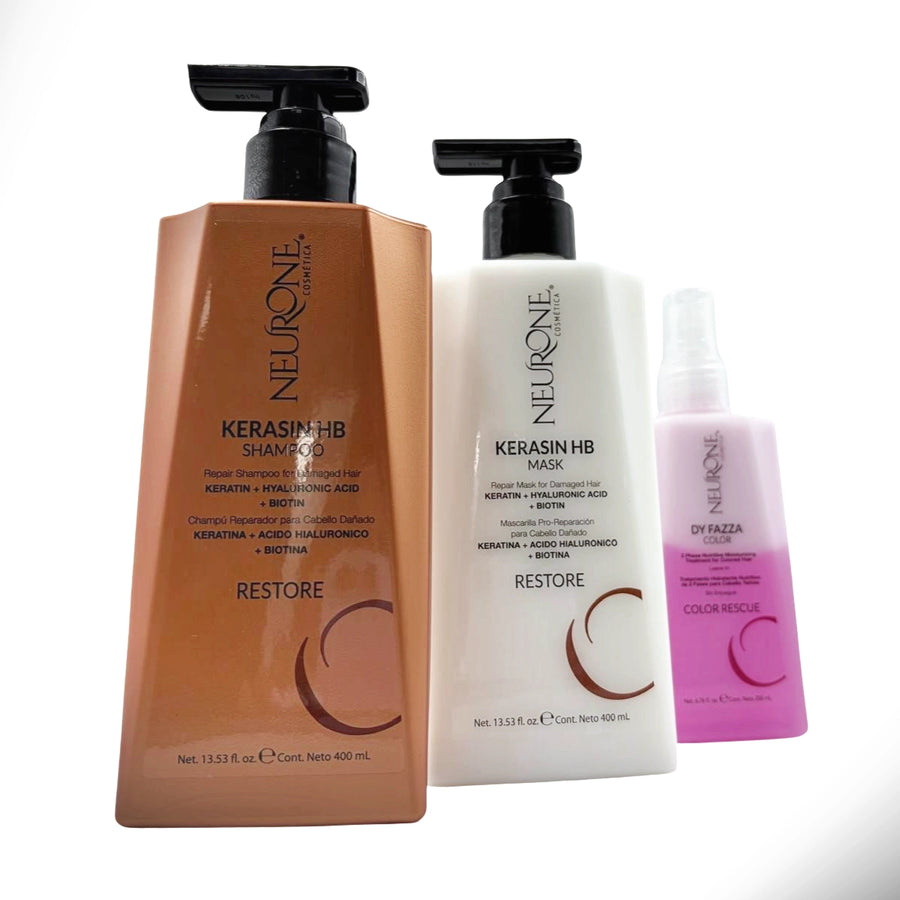 Neurone SCF Repair Ritual kit — keratin shampoo, mask and color treatment for chemically processed hair